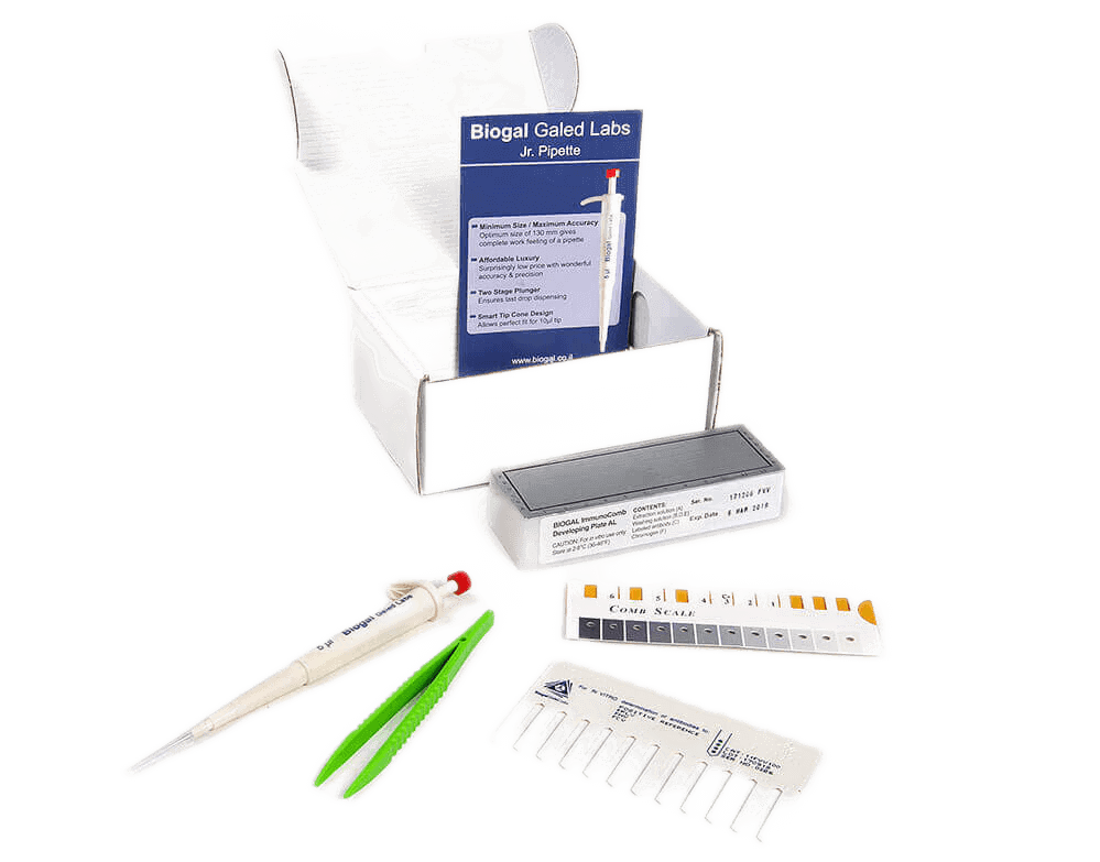 immagine descrittiva kit immunocomb trasparente test rapidi