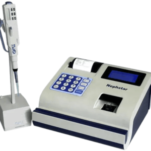 immagine descrittiva nefelometro nephstar, diagnostica di laboratorio, analizzatore nefelometrico, nefelometro Nephstar, analisi quantitativa proteine, misurazione proteine nel sangue, nefelometria automatica, test nefelometrico sangue
