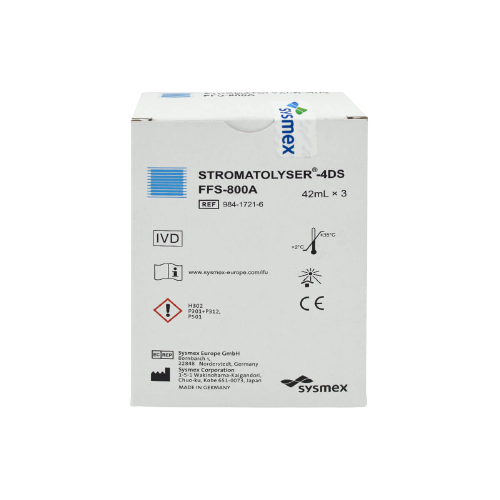 immagine descrittiva stromatolyser 4dl, reagenti analizzatori sysmex xt xe, reagenti ematologici, sysmex xt1800i, reagenti ematologivi xe2100, reagenti compatibili sysmex xt e xe, reagenti per analizzatori ematologici sysmex