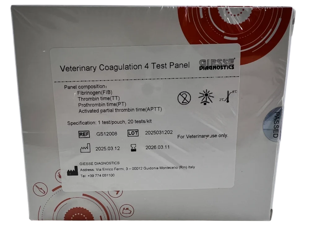 IMMUNOFLUORESCENZA VETERINARI, ROTORE COAGULZIONE 4 TEST VETSIGHT