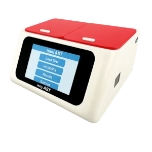 analizzatore antibiogramma veterinario, analizzatore miniAST Bioguard, test di sensibilità antibiotica rapido, antibiogramma per piccoli animali, antibiogramma automatico veterinario, analizzatore sensibilità antibiotica veterinaria