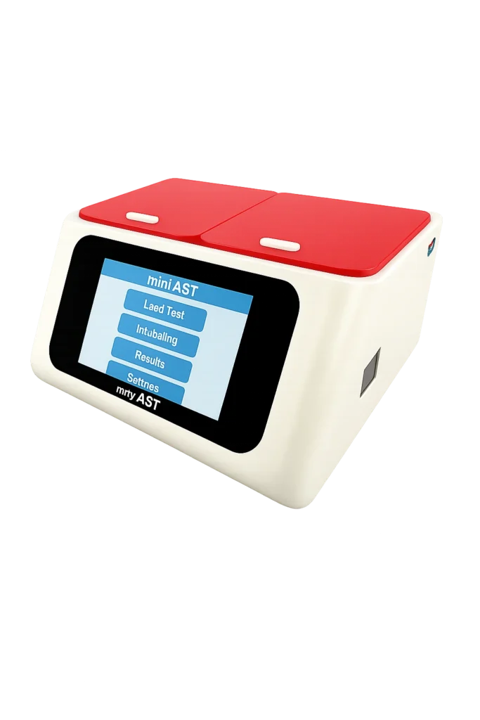 analizzatore antibiogramma veterinario, analizzatore miniAST Bioguard, test di sensibilità antibiotica rapido, antibiogramma per piccoli animali, antibiogramma automatico veterinario, analizzatore sensibilità antibiotica veterinaria