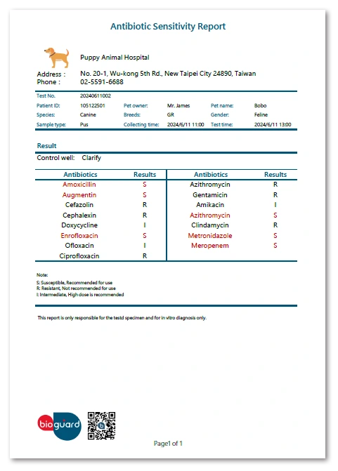 analizzatore antibiogramma veterinario, analizzatore miniAST Bioguard, test di sensibilità antibiotica rapido, antibiogramma per piccoli animali, antibiogramma automatico veterinario